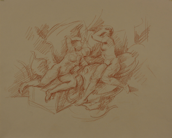 untitled; chalk on paper, 32 x 40 cm, 2019